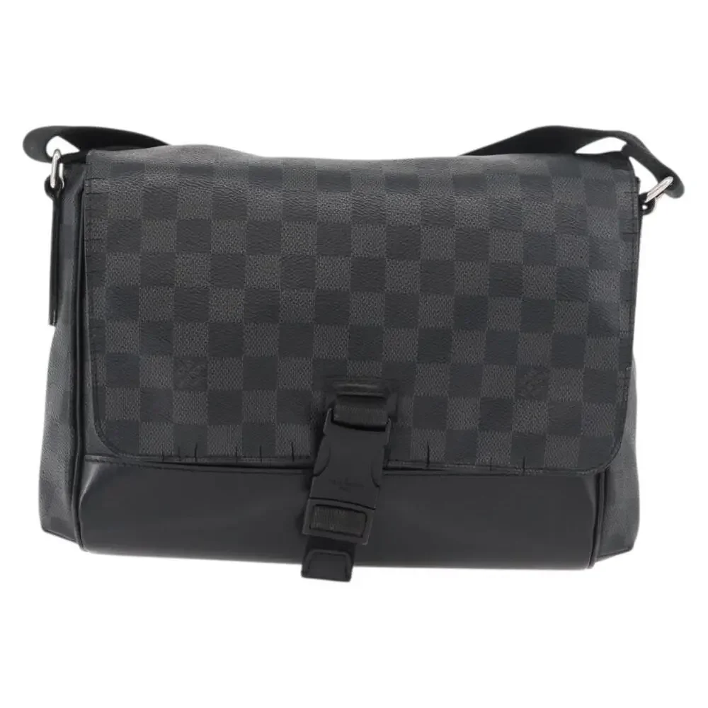 Louis Vuitton Damier Graphite Messenger PM Shoulder Bag Black